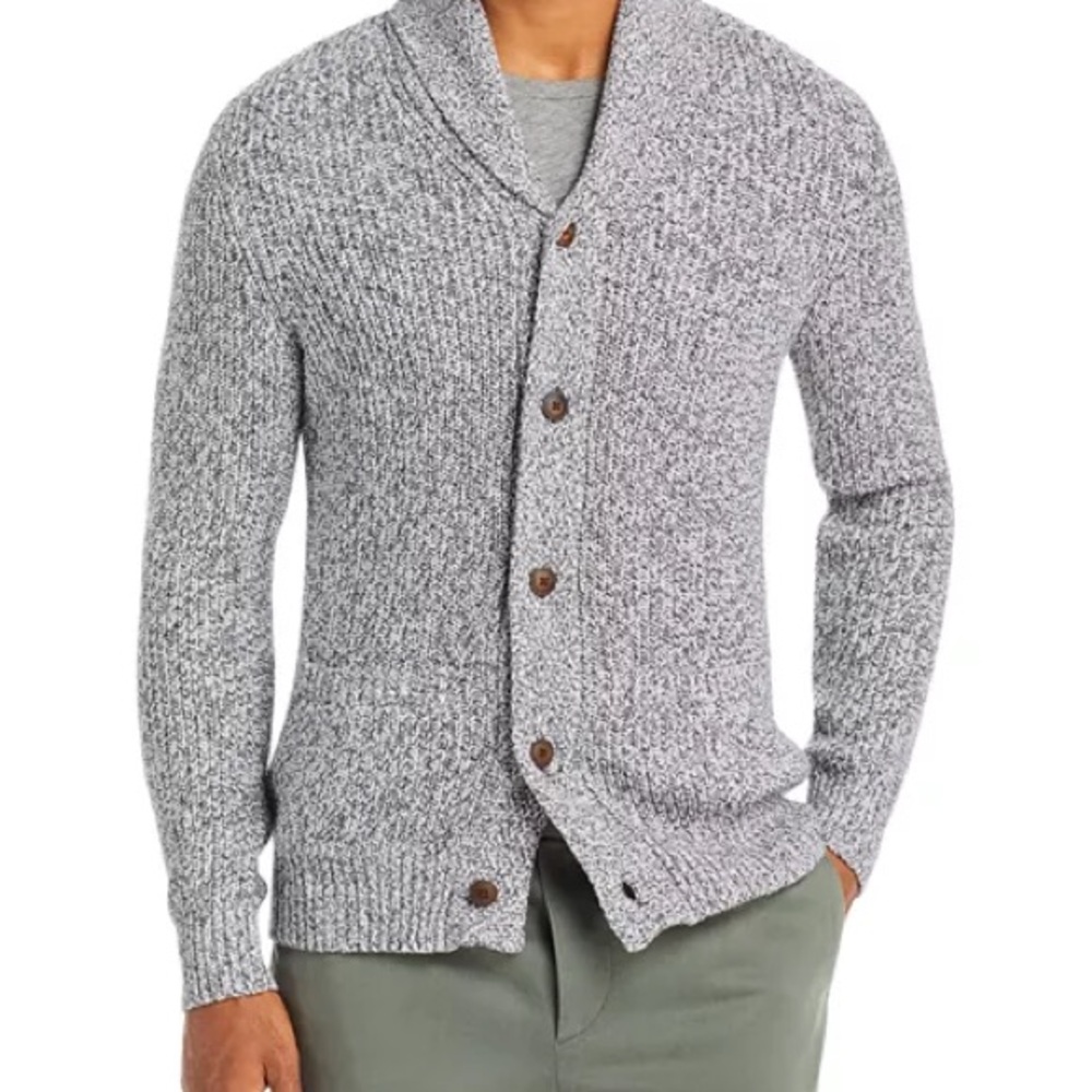 Faherty Marled Cotton Cardigan Medium